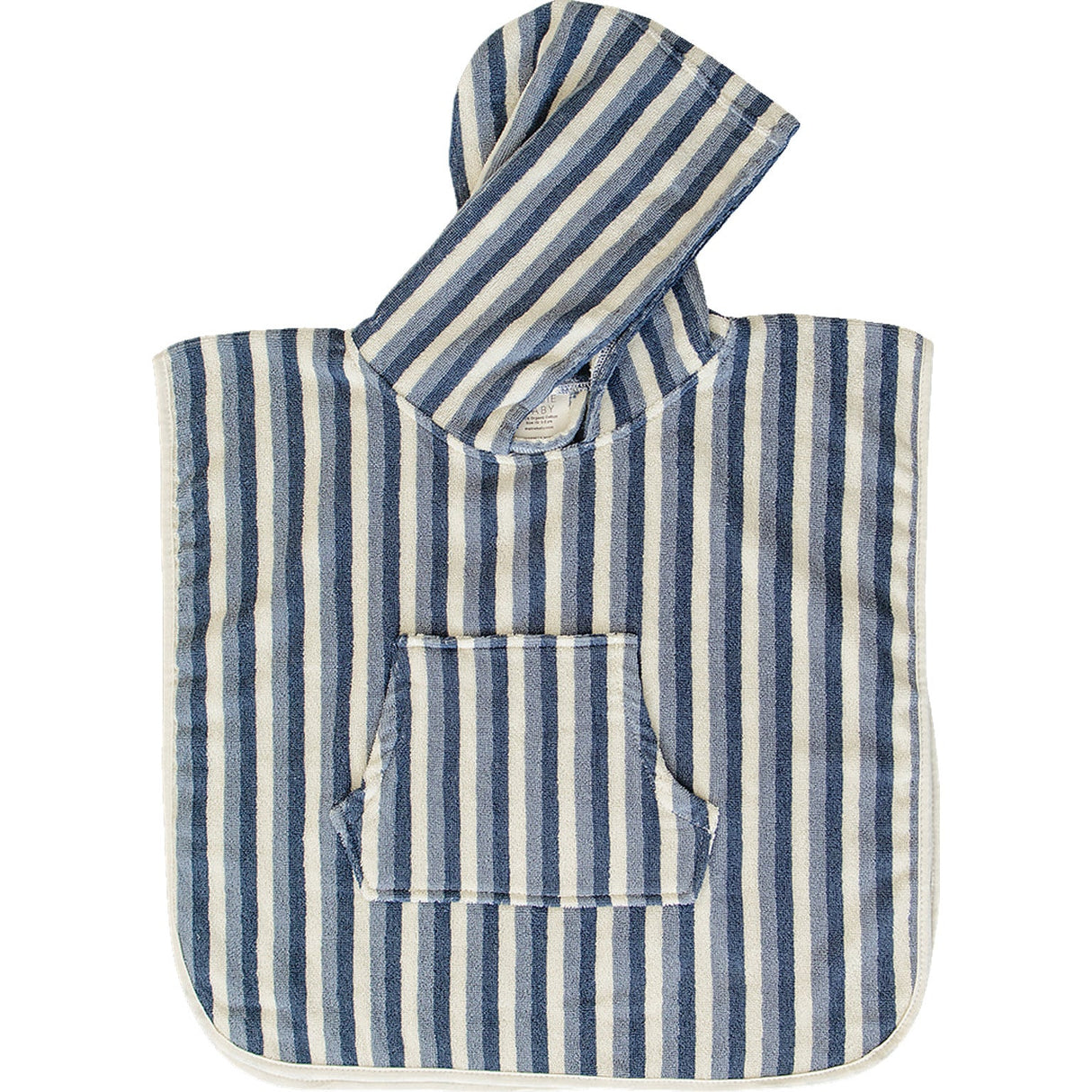 Blue Stripe Organic Cotton Beach Poncho - HoneyBug