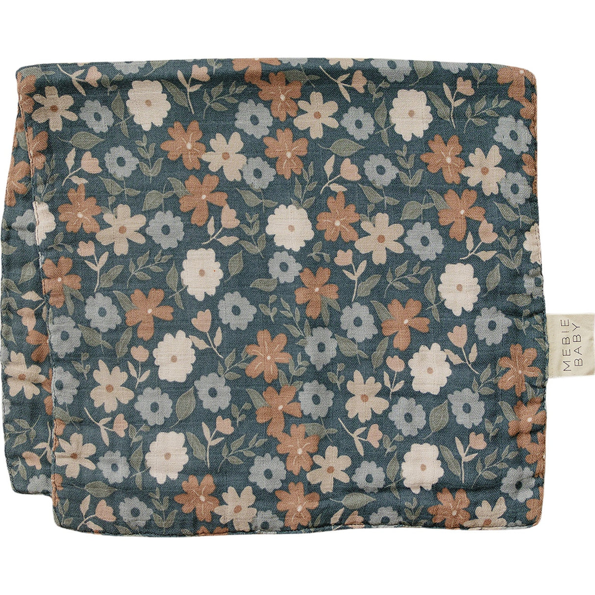 Midnight Floral Muslin Burp Cloth - HoneyBug