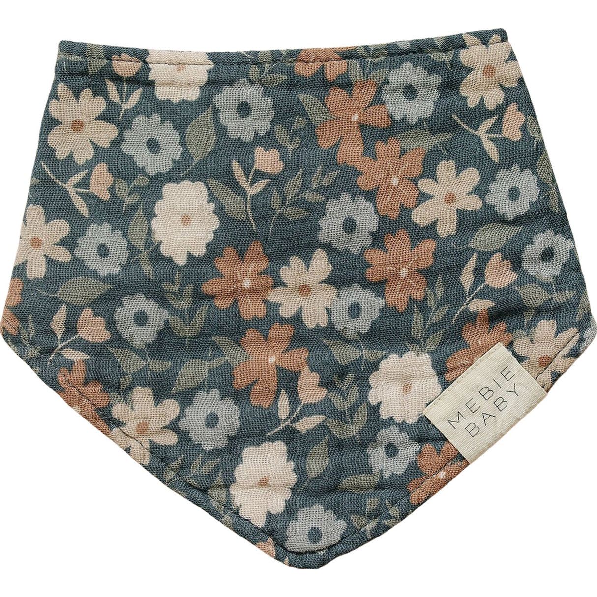 Midnight Floral Muslin Bib - HoneyBug