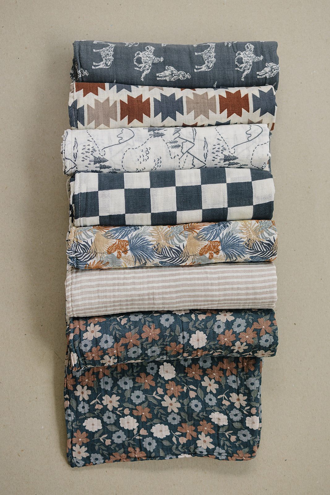 Western Aztec Muslin Swaddle Blanket - HoneyBug