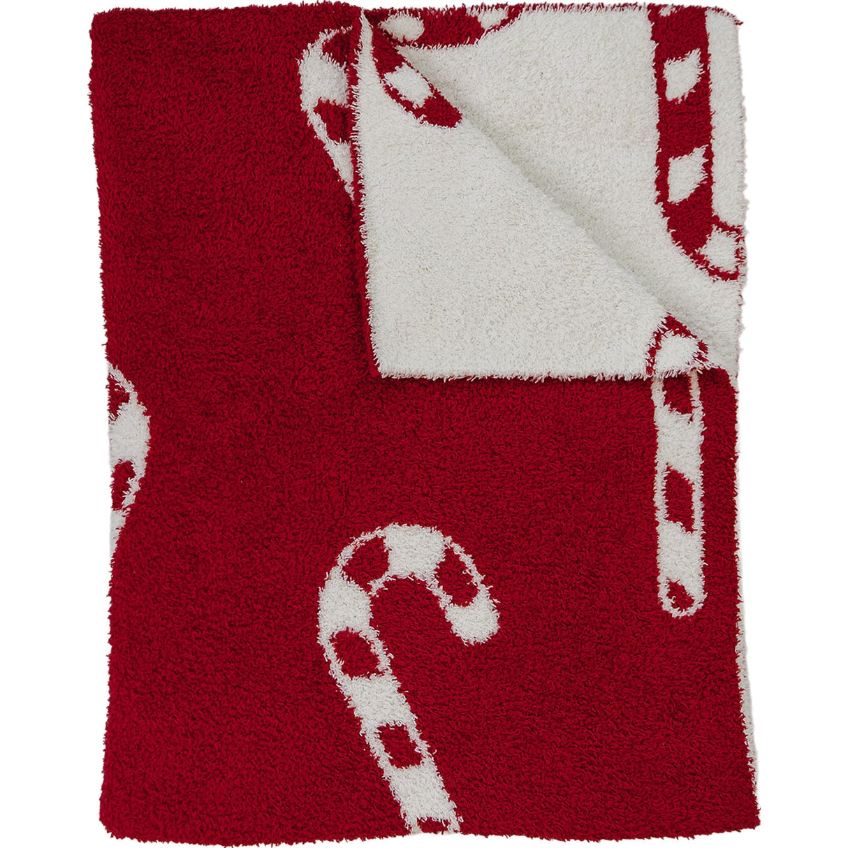 Candy Cane Plush Blanket - HoneyBug