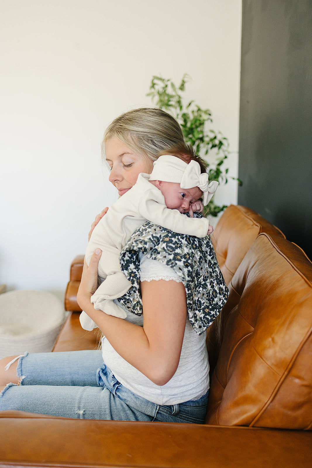 Liberty FLoral Muslin Burp Cloth - HoneyBug