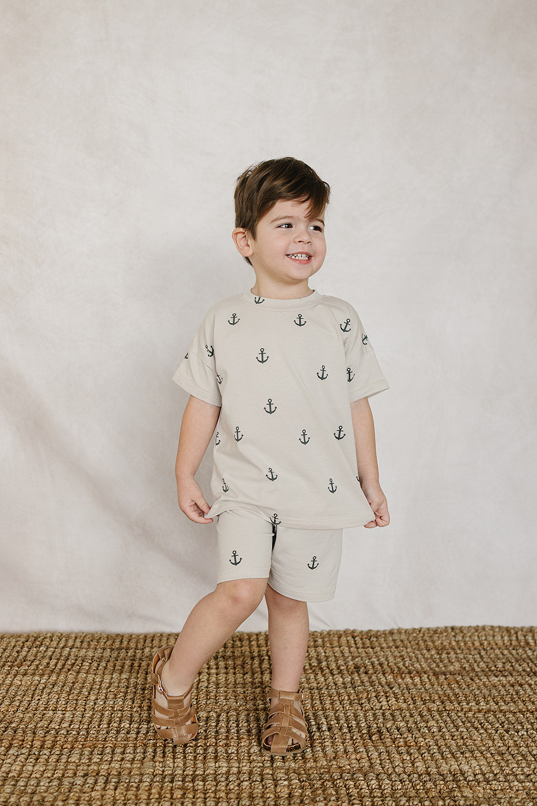 Anchors Button Short Set - HoneyBug