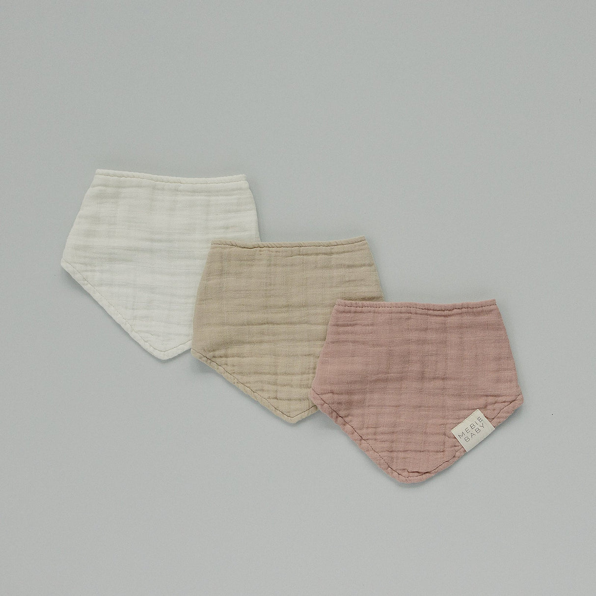 Dusty Rose Muslin Bib - HoneyBug