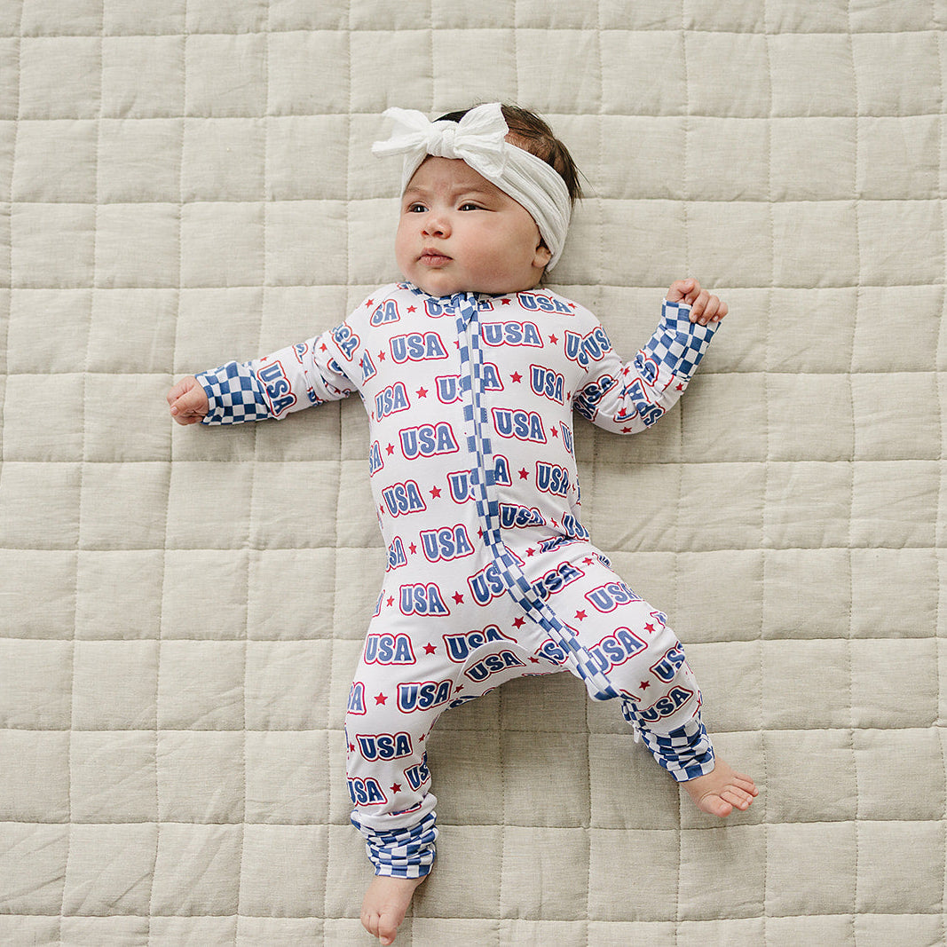 Bamboo Zip Romper | USA