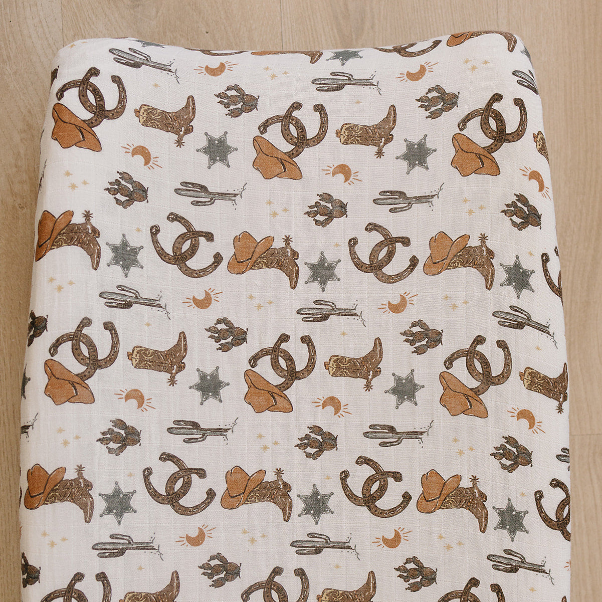 Outlaw Cowboy Muslin Changing Pad Cover
