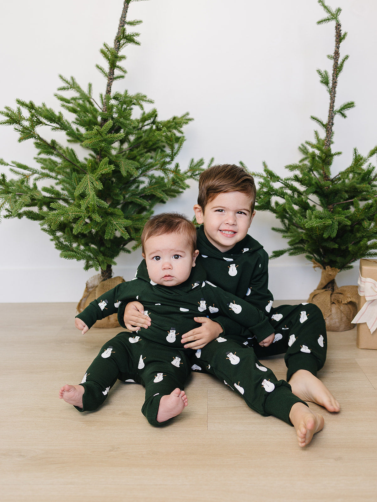 Snowman Hooded French Terry Set - HoneyBug