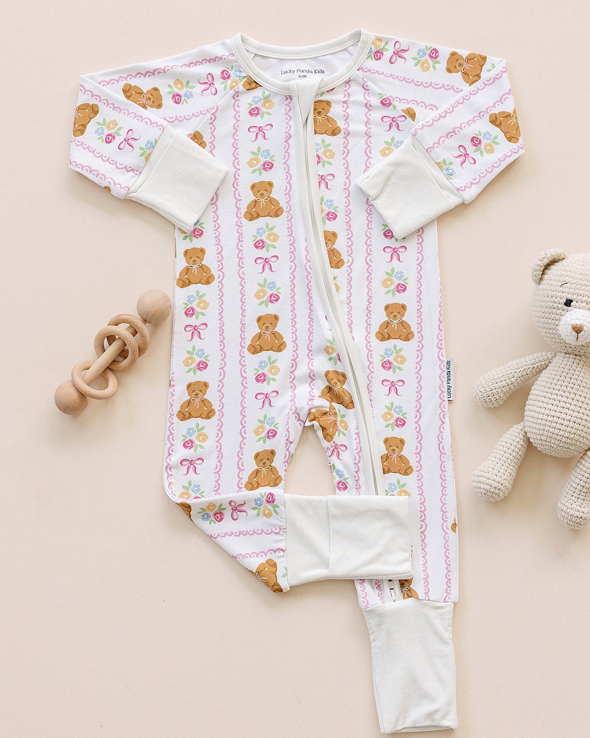 Bamboo Zip Romper | Honey Bear