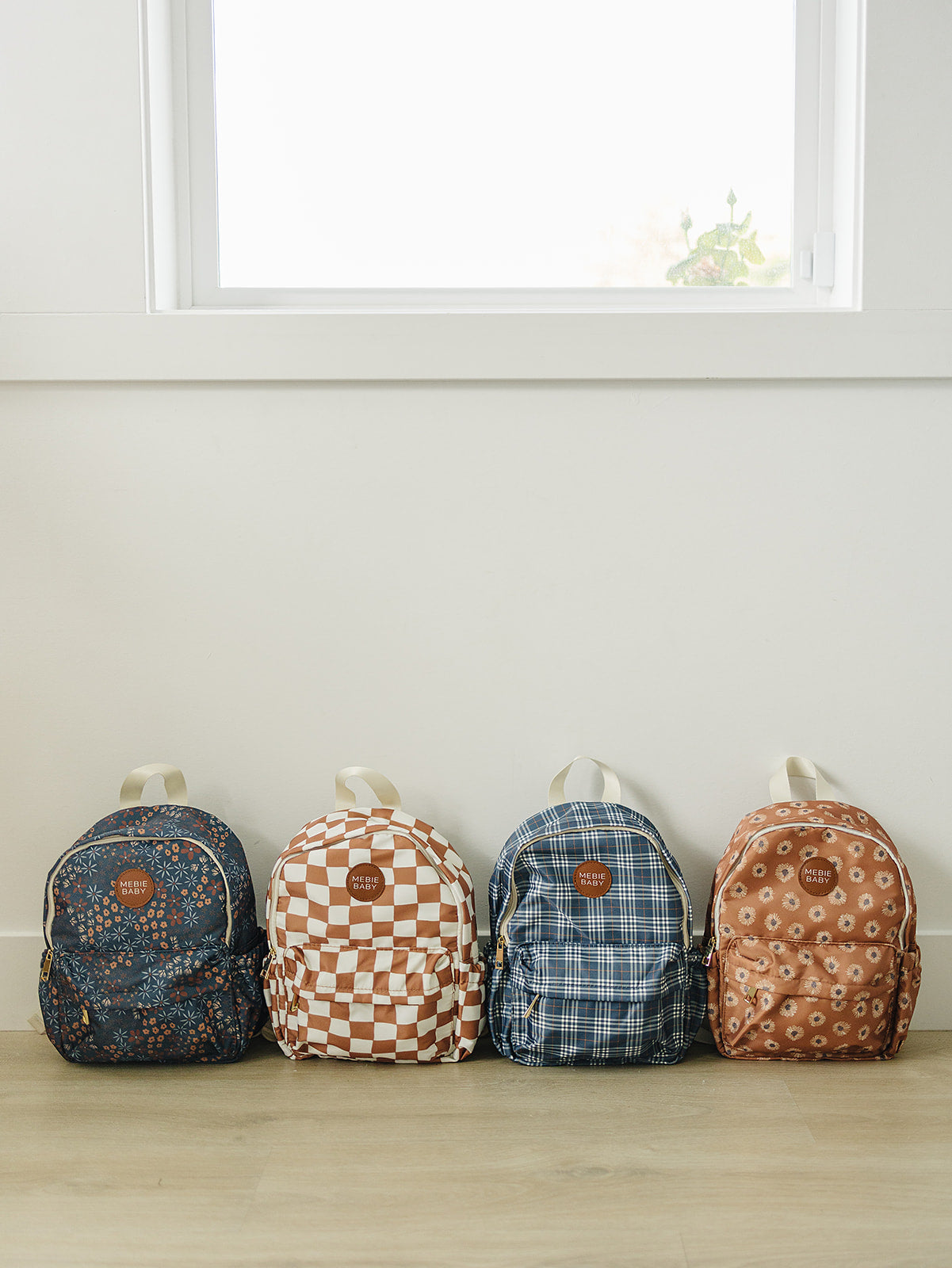 Rust Wavy Checkered Mini Backpack - HoneyBug