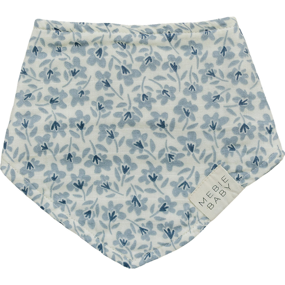 Blue Blossom Classic Muslin Bib - HoneyBug