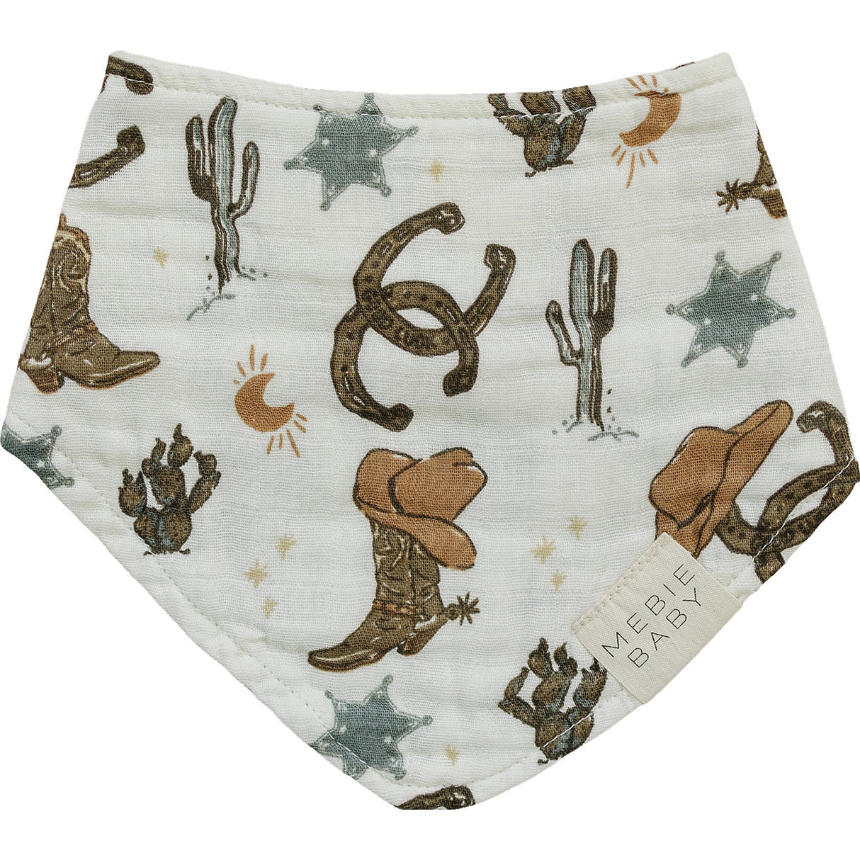 Outlaw Cowboy Classic Muslin Bib - HoneyBug