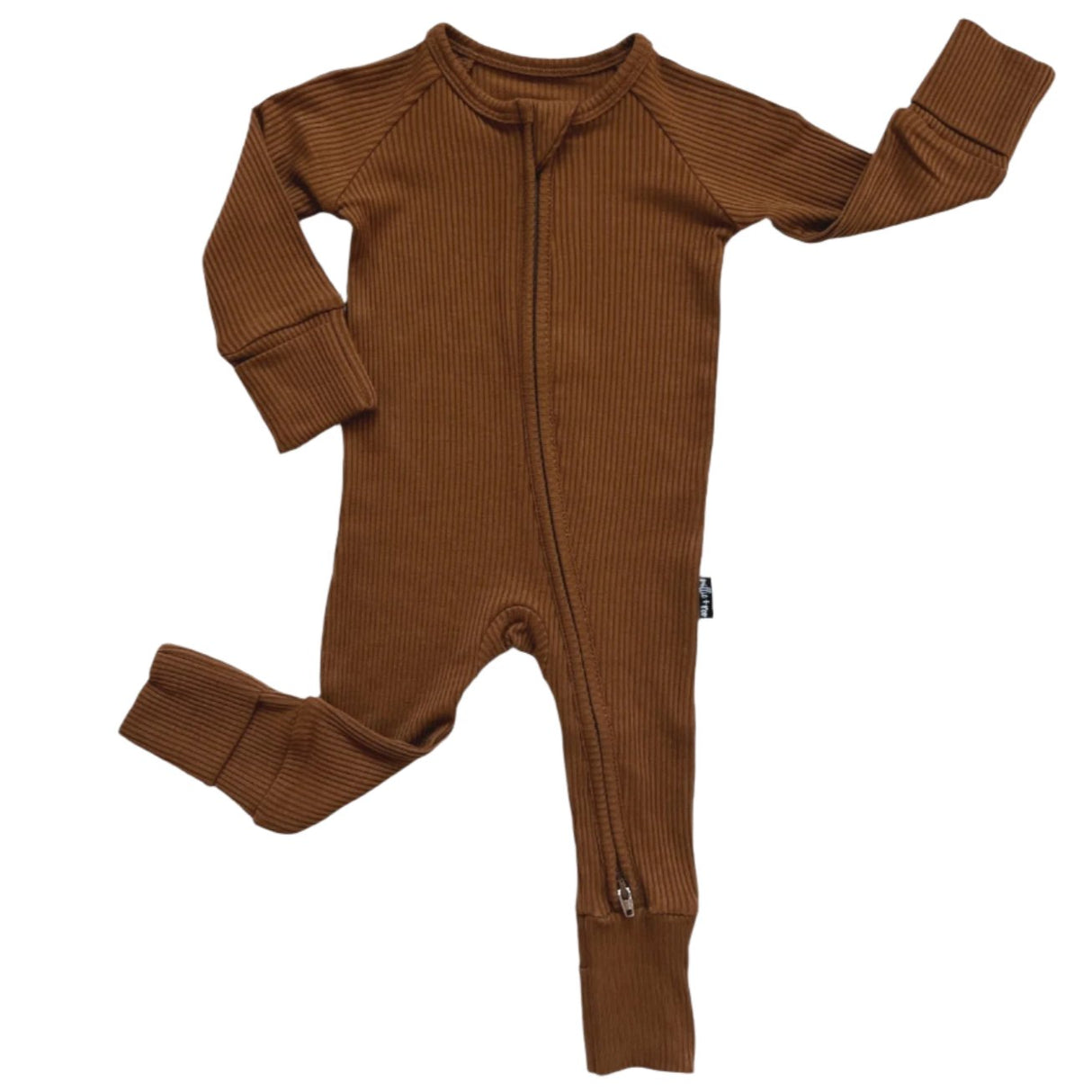 Zip Romper - Bark Ribbed - HoneyBug