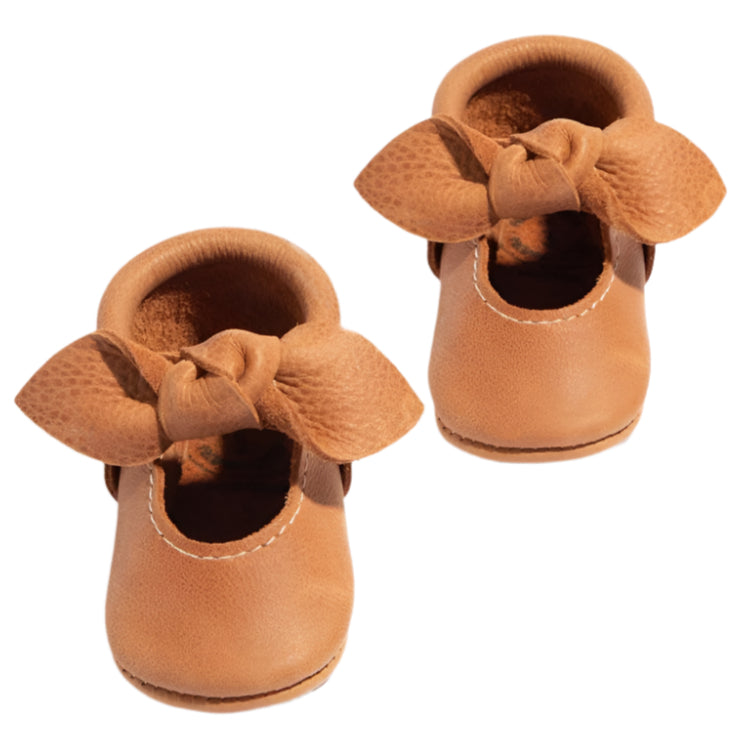 Zion Knotted Bow Baby Shoe - HoneyBug