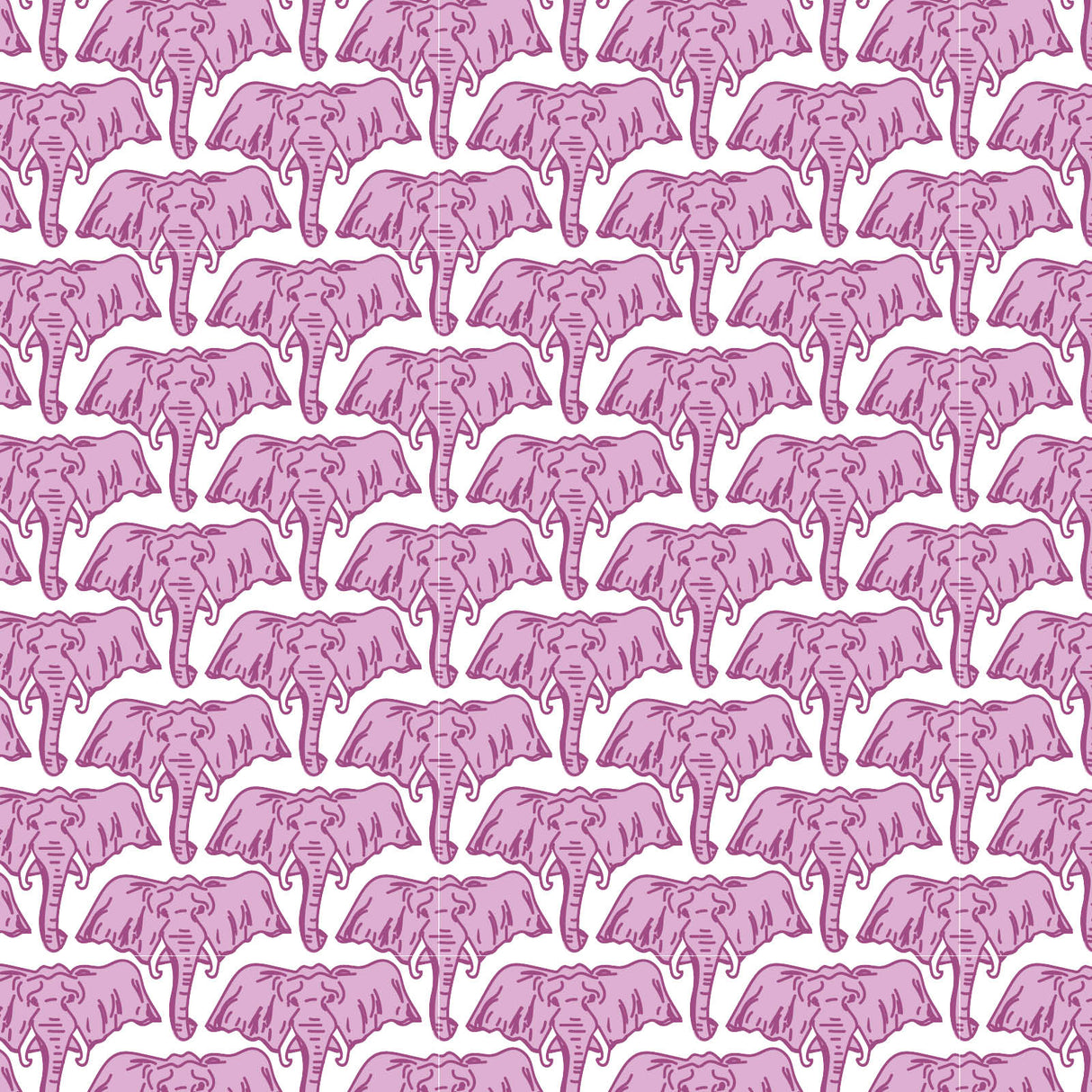 Alden Girls' Pajama Pant Set - African Elephants Pink - HoneyBug