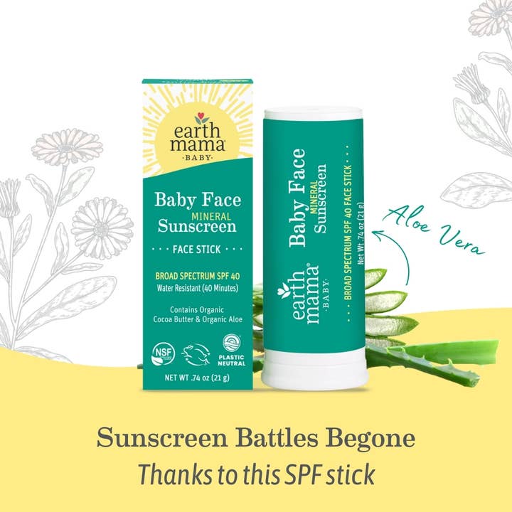 Baby Face Mineral Sunscreen Face Stick SPF 40 - HoneyBug