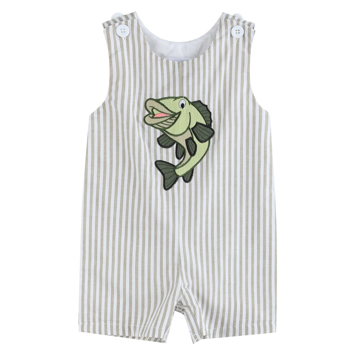 Big Mouth Bass Khaki Shortalls