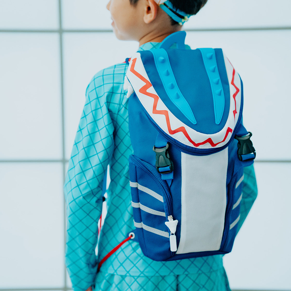 Shark Fin Blue Backpack - HoneyBug