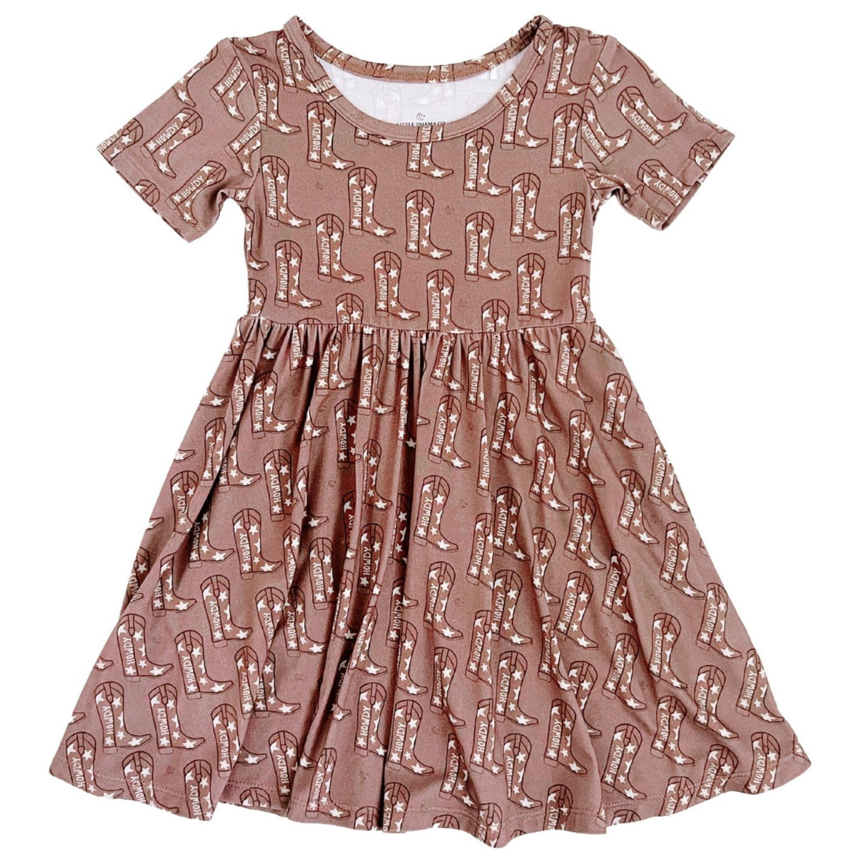 Brown Boots Dress - HoneyBug