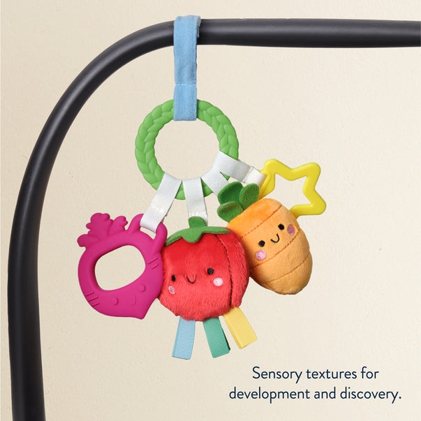 Bitzy Busy Ring Teething Activity Toy - Veggie - HoneyBug