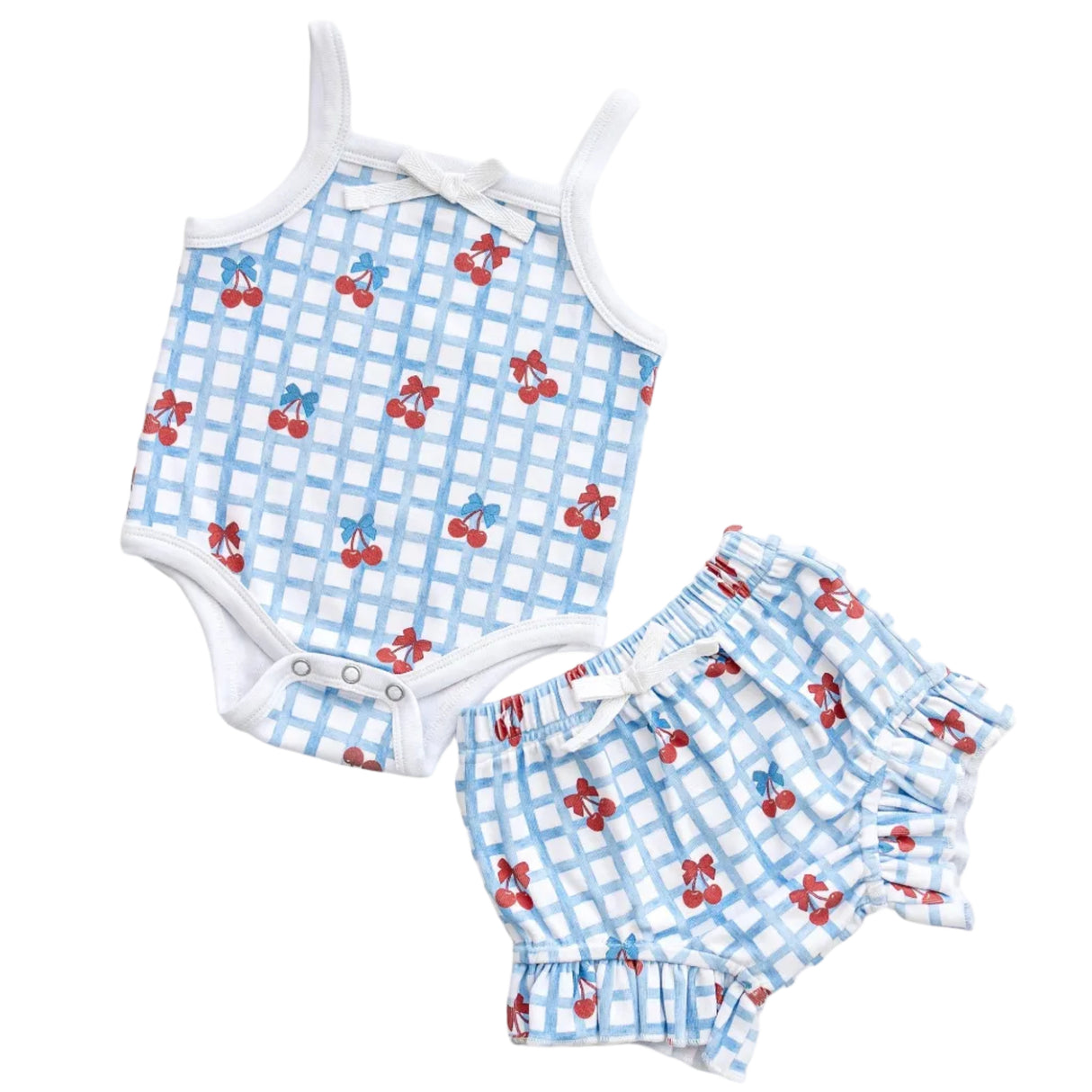 Shorts Set | Gingham Cherry