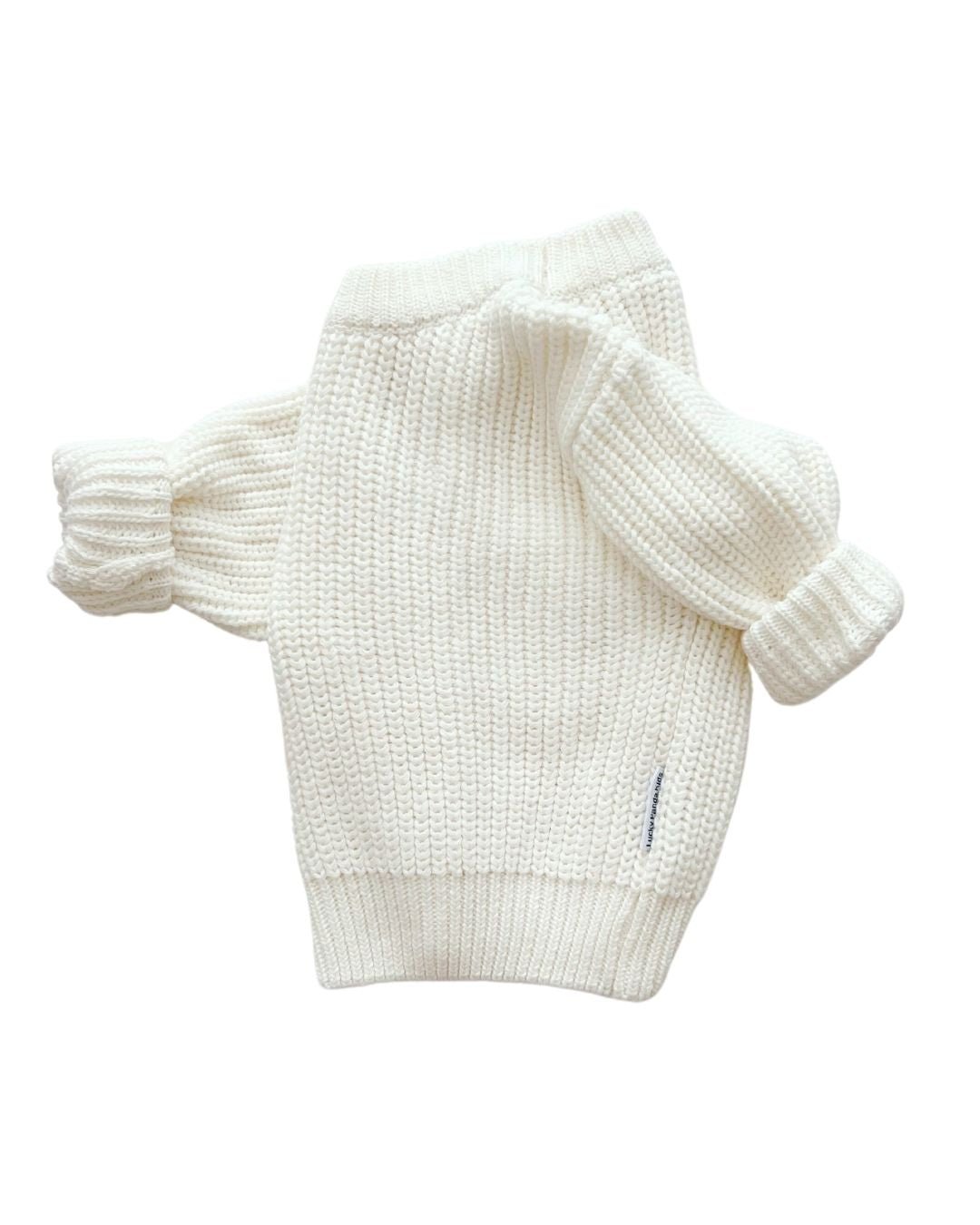 Chunky Knit Sweater | Milk - HoneyBug