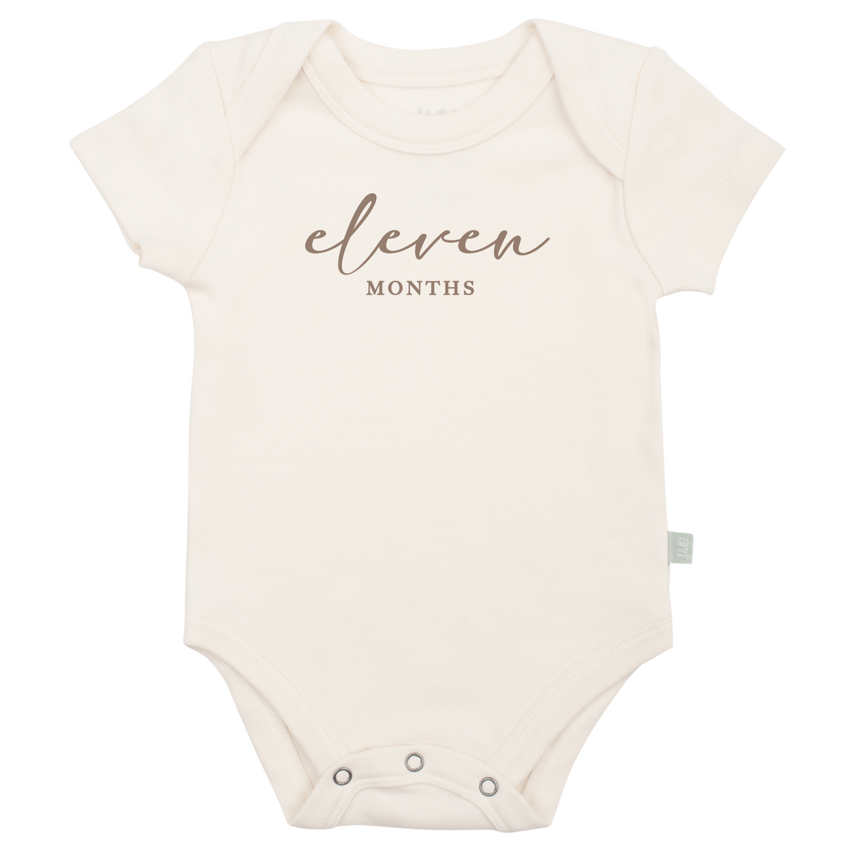 graphic bodysuit | eleven months milestone taupe - HoneyBug