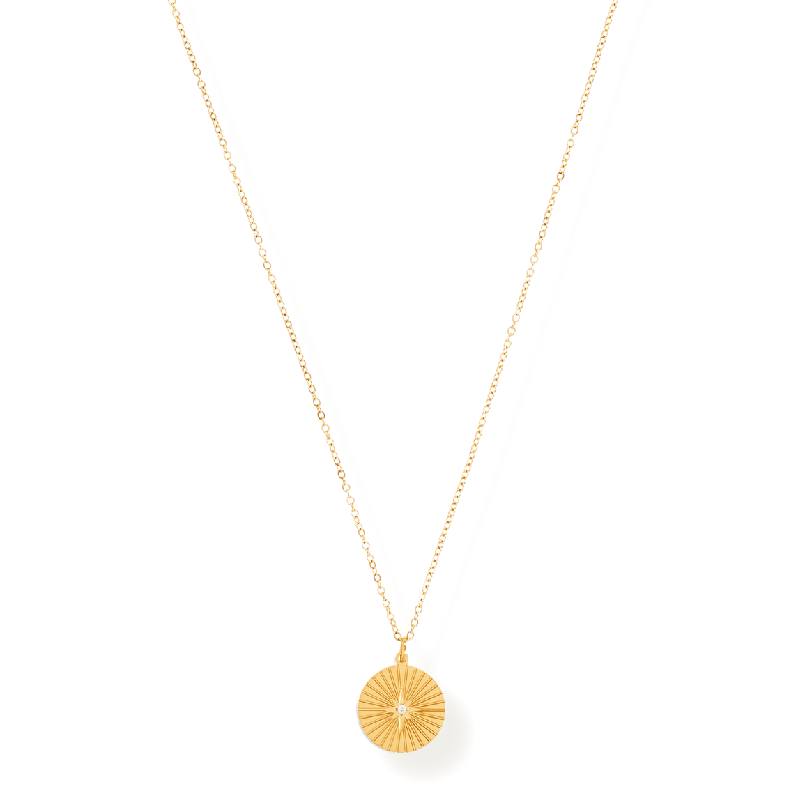 Rue Sunburst Disc Necklace - HoneyBug