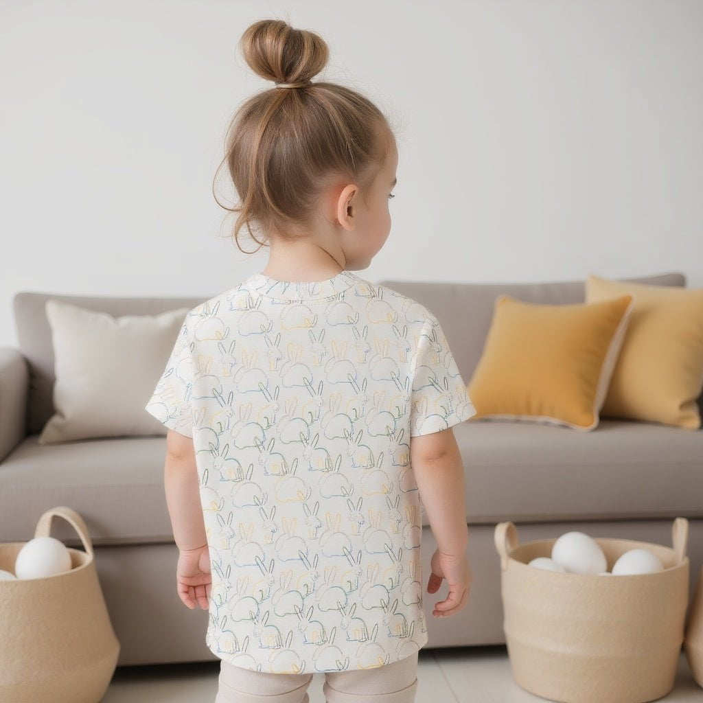 Boxy Toddler Tee | bunnies - HoneyBug