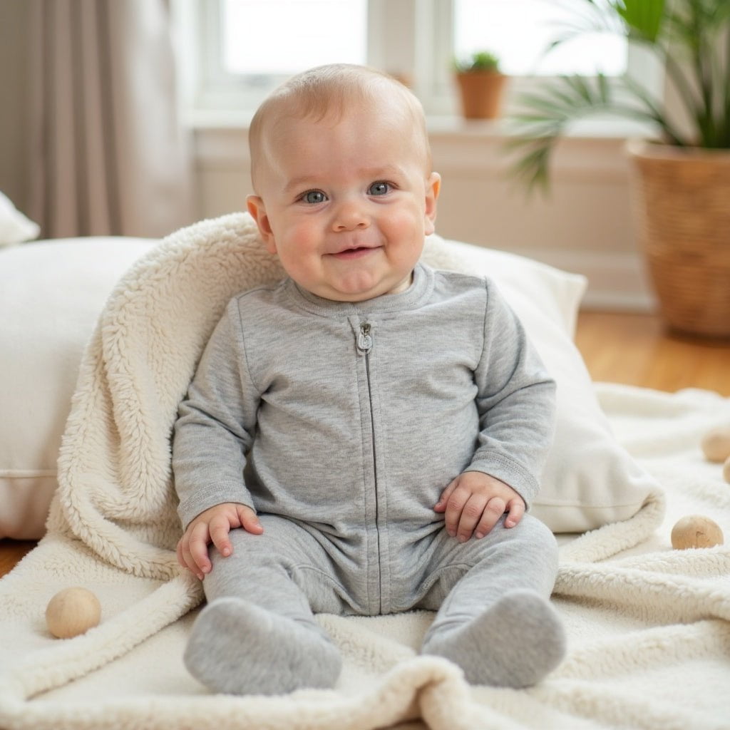 footie | heather - HoneyBug