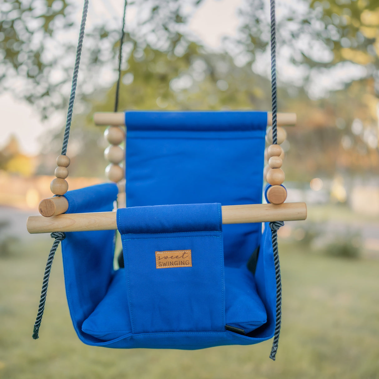 Premium Outdoor High Back Swing Cobalt