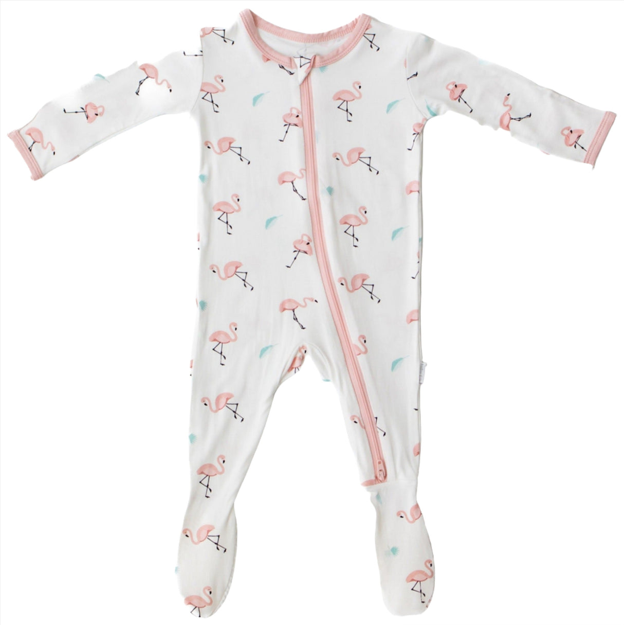 Flamingo Zippered Footie - HoneyBug