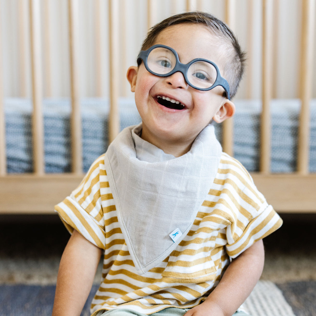 Cotton Muslin + Fleece Bandana Bib 4 Pack - Wallflower - HoneyBug