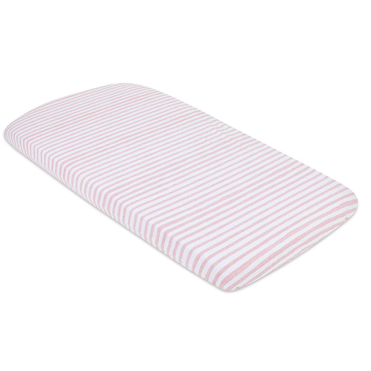 Waterproof Bassinet Sheet Set - Mauve Pink Stripes & Splash - HoneyBug