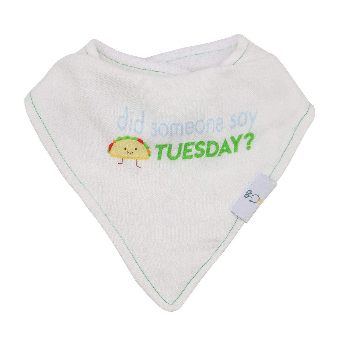 Taco Tuesday and Taco 2 Pack Muslin & Terry Cloth Bib Set - HoneyBug