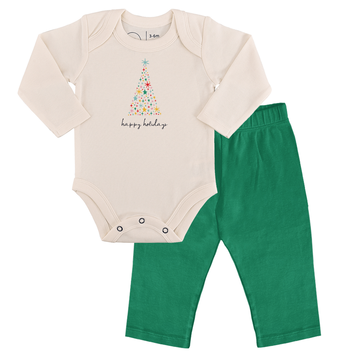 gift set | happy holidays tree green - HoneyBug