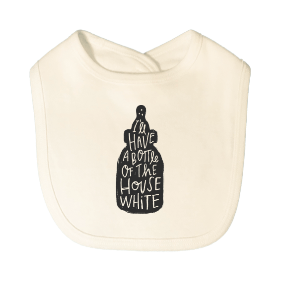 graphic bib | house white