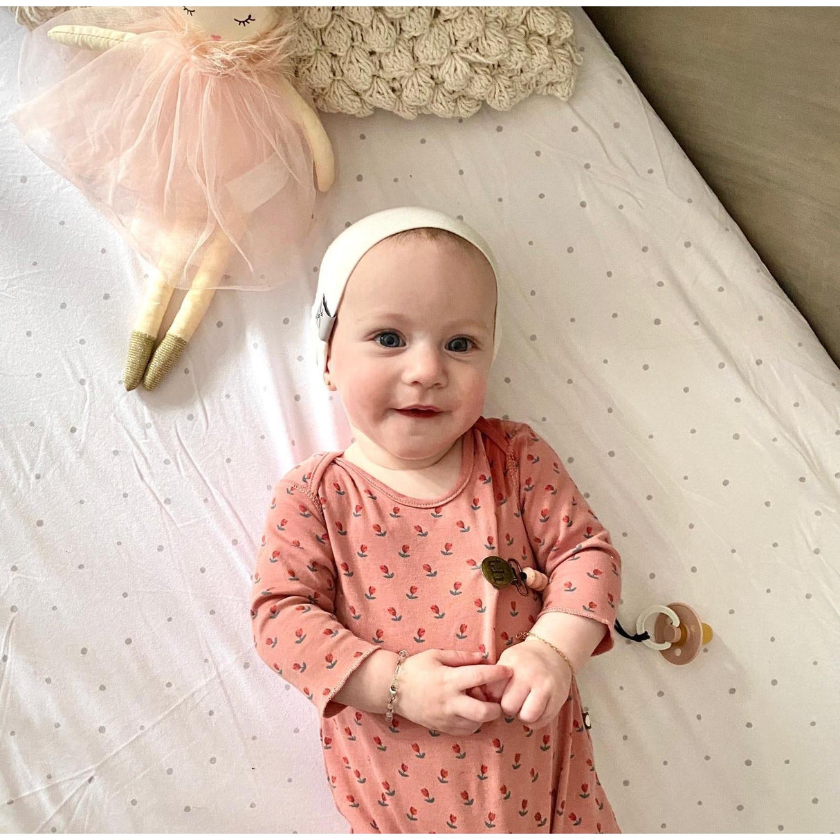 Crib Sheet Set - Grey Dottie - HoneyBug