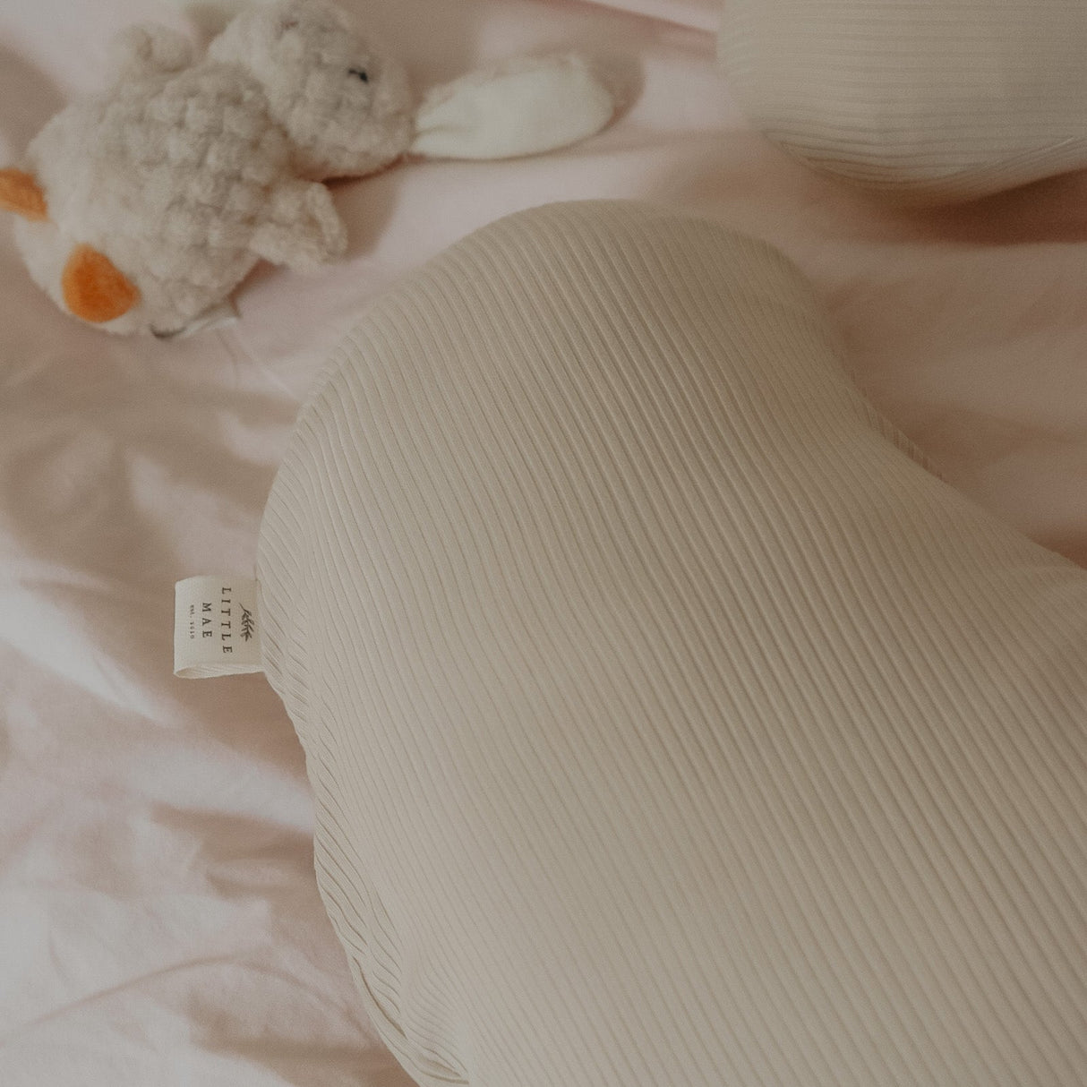 Oat Ribbed Nursing Pillow Cover