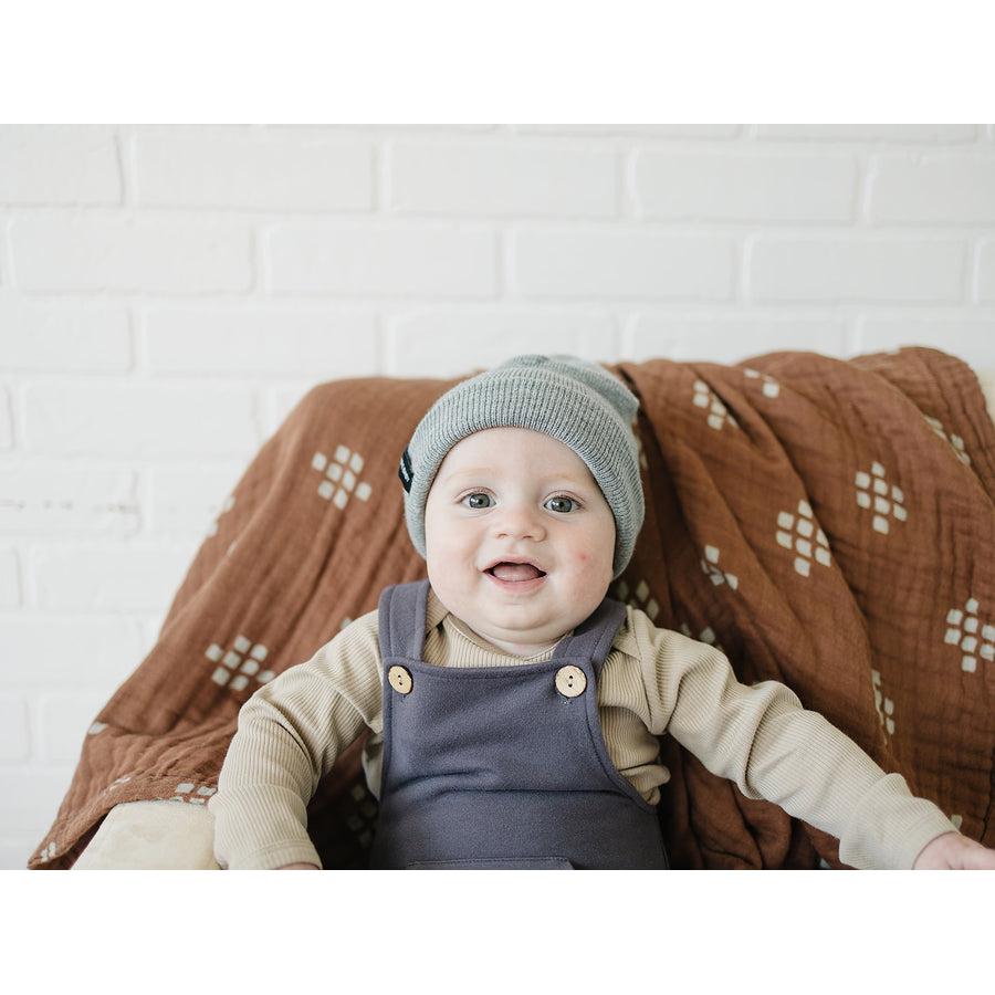 Light Grey Mebie Baby Beanie - HoneyBug