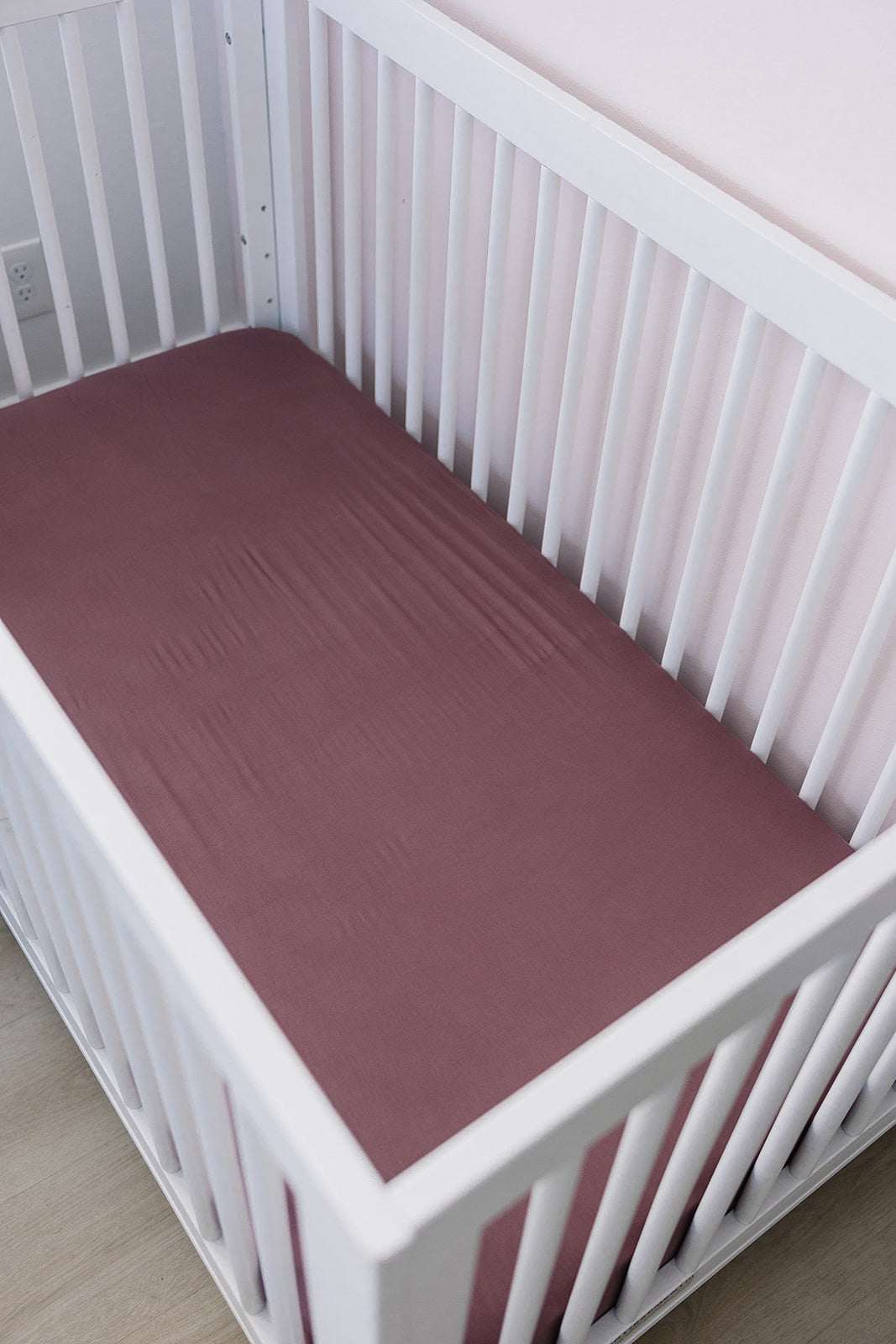 Plum Bamboo Stretch Crib Sheet - HoneyBug