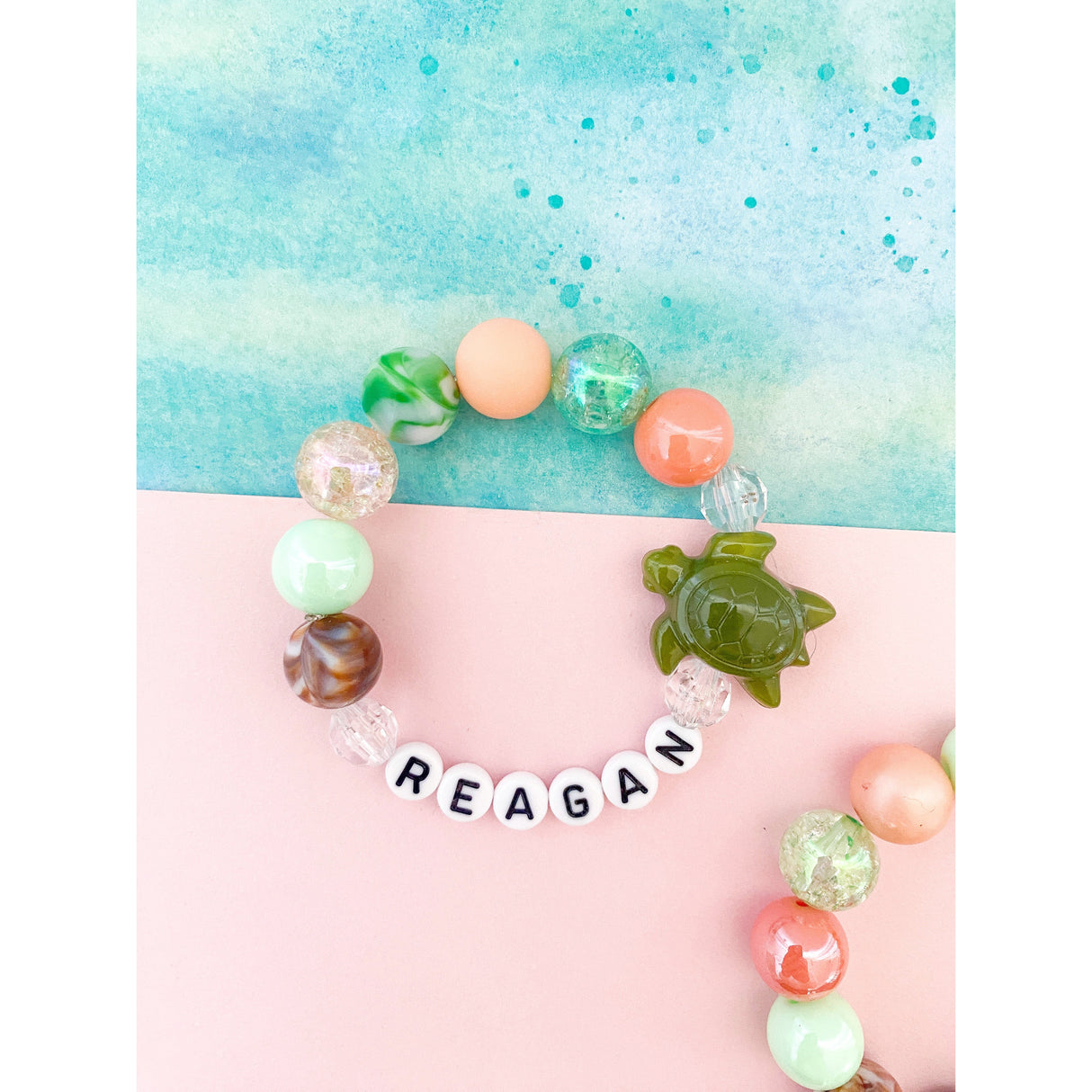 Sea Turtle Bracelet - Customizable - HoneyBug