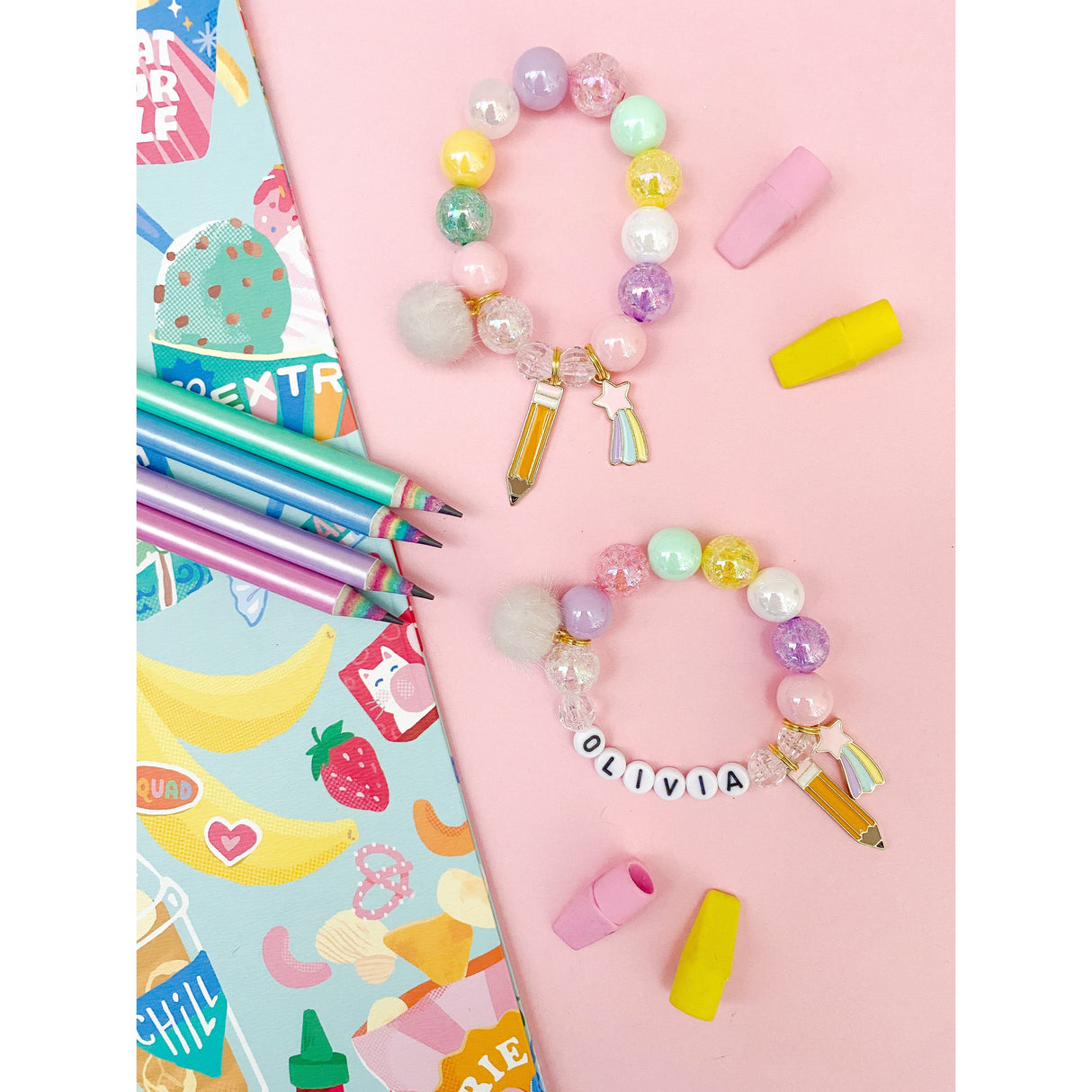Back to School Reach for the Stars Charm Bracelet - HoneyBug