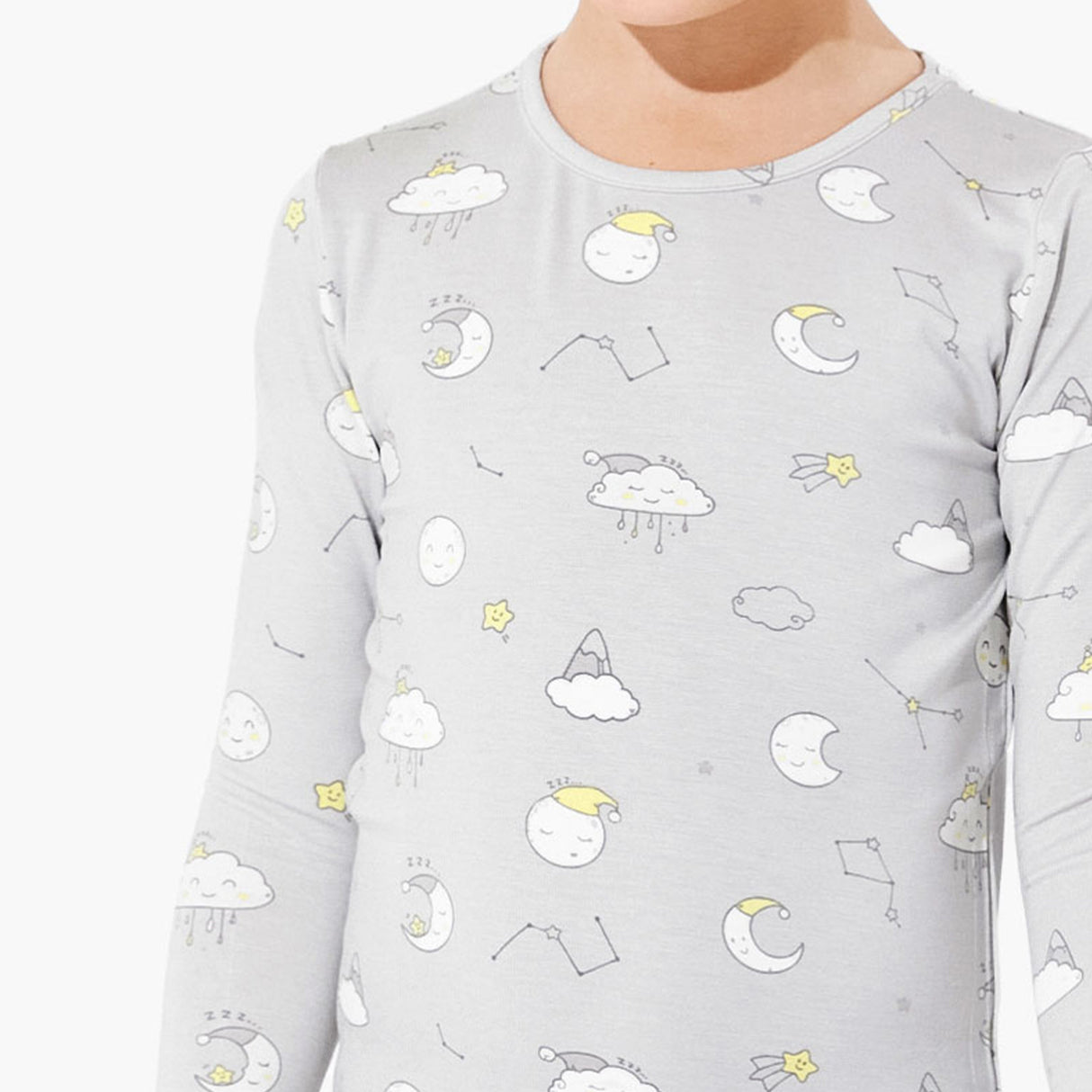 Constellation Grey Bamboo Kids Pajamas - HoneyBug