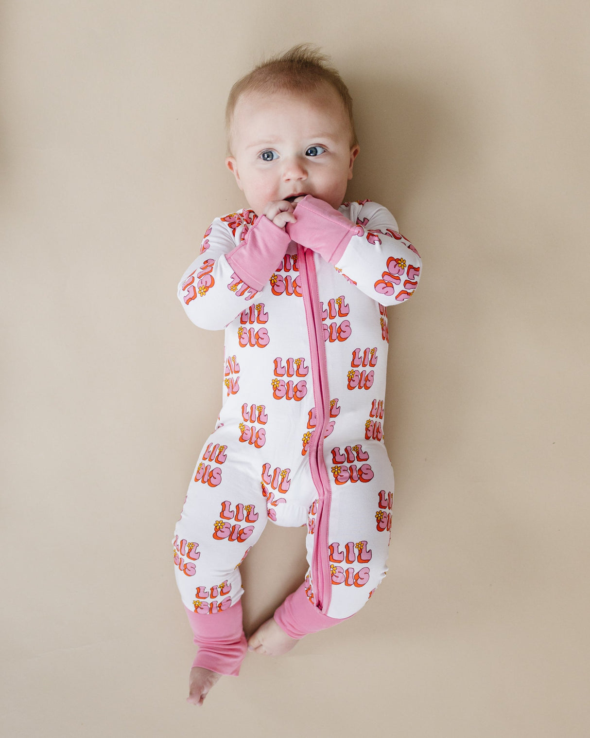 Bamboo Zip Romper | Lil Sis - HoneyBug