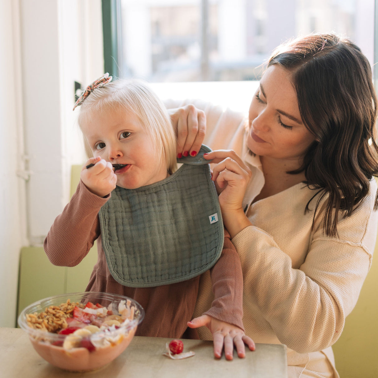Cotton Muslin Classic Bib 3 Pack - Farmyard - HoneyBug