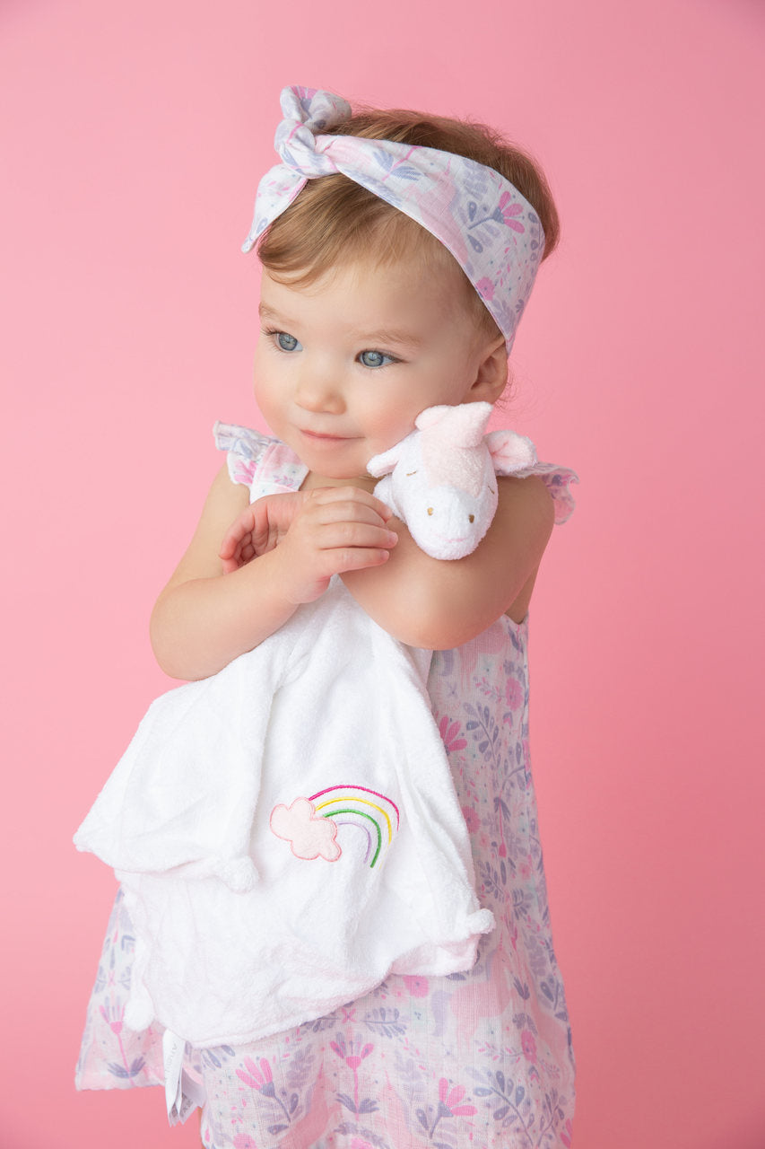 Lovie Blankie - Unicorn White - HoneyBug
