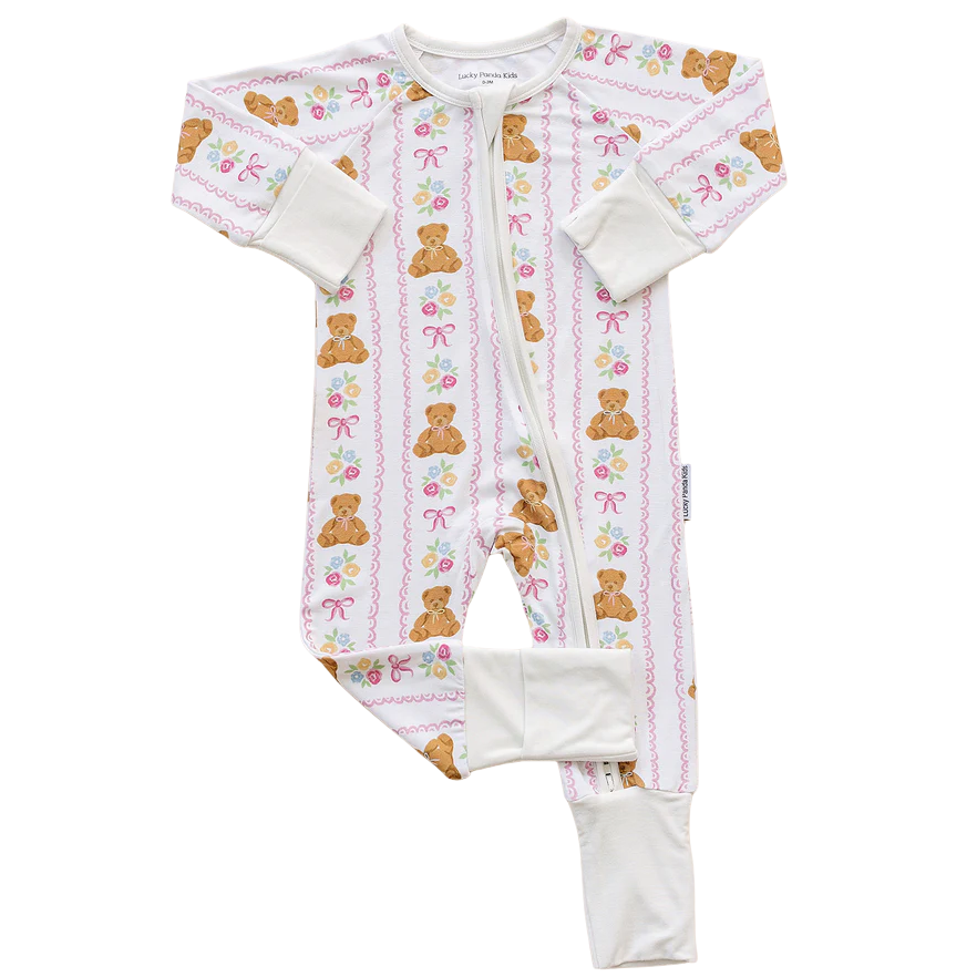 Bamboo Zip Romper | Honey Bear