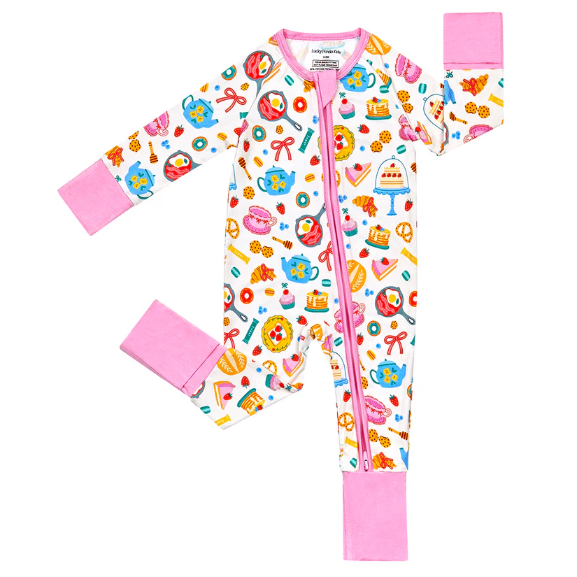 Bamboo Zip Romper | Breakfast Whimsy