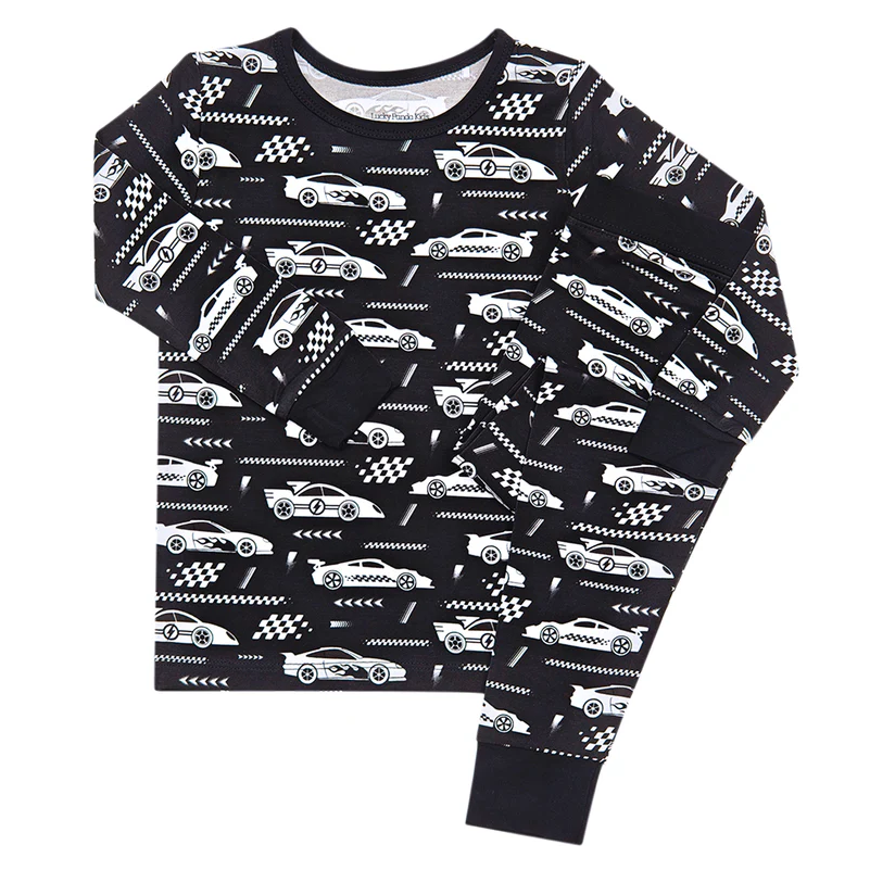 Bamboo Two Piece Set | Race Cars