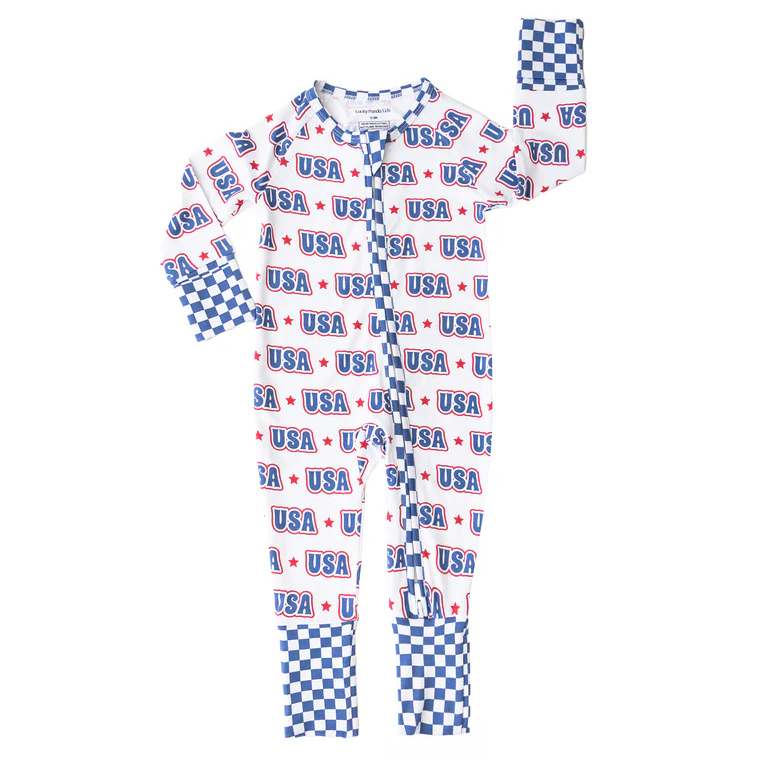 Bamboo Zip Romper | USA